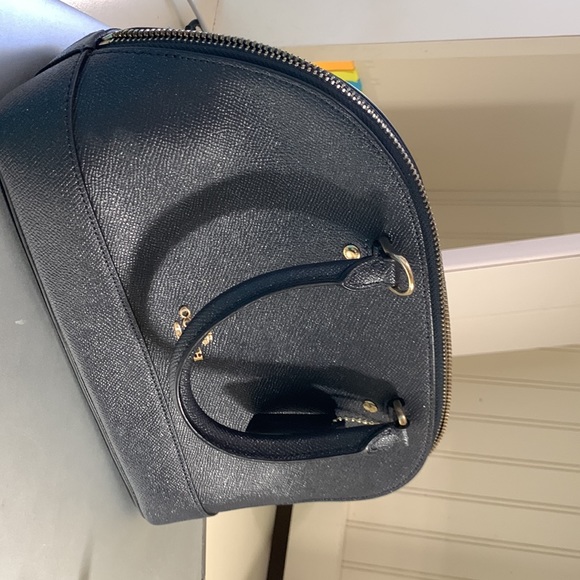 New. Never carried small Coach satchel with crossbody strap. Black. Beautiful. - Picture 10 of 11